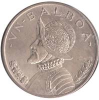 1947 Монета Панама 1 бальбоа Васко Нуньес де Бальбоа  Серебро Ag 900  UNC