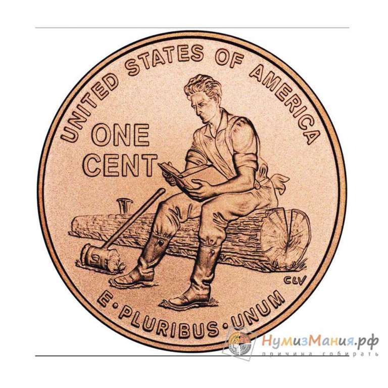 (2009d) Монета США 2009 год 1 цент  2. Юность 200-летие Линкольна Цинк, покрытый медью  UNC