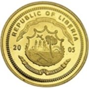 () Монета Либерия 2005 год 10 долларов ""   AU