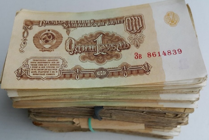 1 рубль Пачка банкнот 100 штук СССР 1991 год    XF