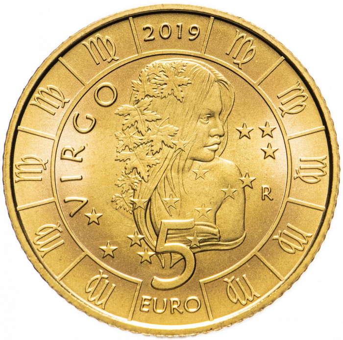 (2019) Монета Сан-Марино 2019 год 5 евро &quot;Дева&quot;  Медь-Никель  UNC