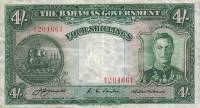 (№1936P-9a) Банкнота Багамские острова 1936 год "4 Shillings"
