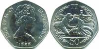 (1983) Монета Остров Мэн 1983 год 50 пенсов "Мотогонки ТТ"  Медь-Никель  UNC
