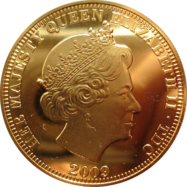 (2009) Монета Тристан да Кунья 2009 год 5 фунтов &quot;Конкорд&quot;  Позолота Медь-Никель  PROOF