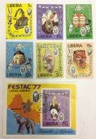 Набор из 6 марок + 1 блока, Либерия, Гашёные, III Θ (сост. на фото) 