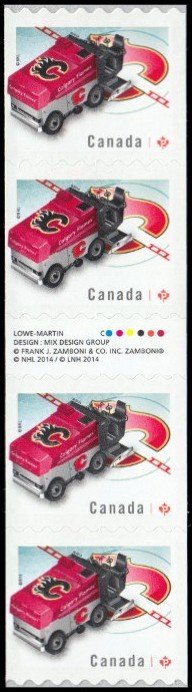 Лист марок Канада 2014 год &quot;Калгари Флэймз&quot;, Гашеный