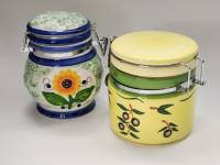 Банки для хранения 2 шт фарфор с крышкой на замке и с силиконовым уплотнителем