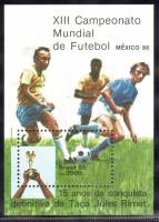 (№1985-68) Блок марок Бразилия 1985 год "ХІІІ Кубок мира", Гашеный