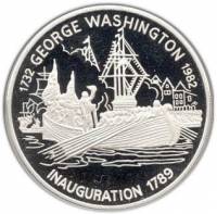 (№1982km3) Монета Антигуа и Барбуда 1982 год 30 Dollars (Джордж Вашингтон Инаугурации 1789)
