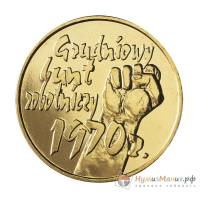 (038) Монета Польша 2000 год 2 злотых "Волнения 1970-71 годов"  Латунь  UNC