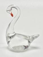 Статуэтка фигурка лебедь стекло хрусталь