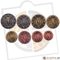 () Набор монет Евро Ирландия Разные года год   UNC
