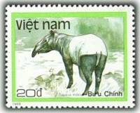 (1988-098) Марка Вьетнам "Чепрачный тапир"    Дикие животные III O