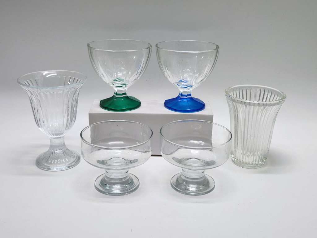 Креманки 6 шт разные стекло