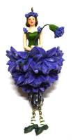 Фигурка декоративная Blumenmadchen "Василек",на подвеске, полирезина, металл, 12см. (сост. отл.)