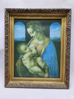 Репродукция на ткани Мадонна Литта 40х50 см в раме