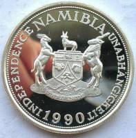 () Монета Намибия 1990 год 10 долларов ""  Биметалл (Серебро - Ниобиум)  UNC