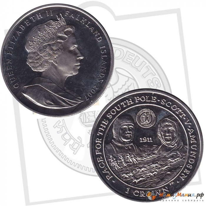 () Монета Фолклендские Острова 2007 год 1 крона &quot;&quot;   PROOF