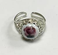 Перстень "Финифть", серебрение (сост. на фото)