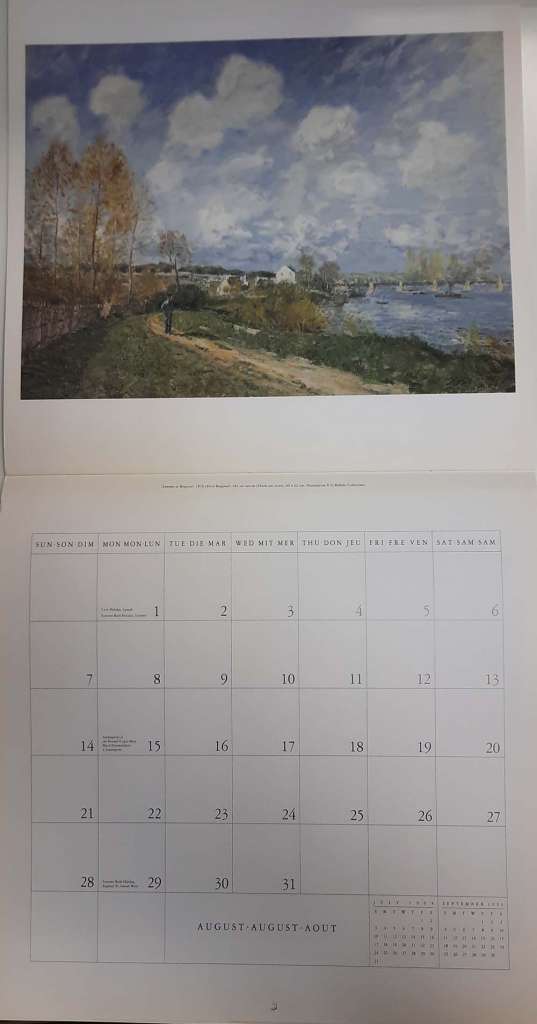 Книга &quot;Alfred Sisley&quot; Календарь 1994 Neues Verlag 1993 Мягкая обл. 24 с. С цветными иллюстрациями