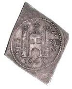 () Монета Англия / Великобритания 1648 год 1  ""   Биметалл (Серебро - Ниобиум)  AU