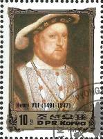(1984-111) Марка Северная Корея "Генрих VIII в шапке"   Портреты правителей Европы III O
