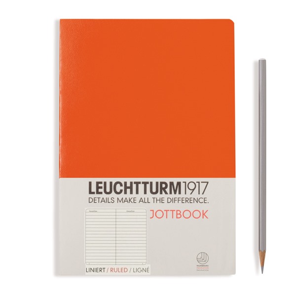 Книга для записей JOTTBOOK MEDIUM A5, оранжевый, 60 стр., ЛИНЕЙКА. Leuchtturm1917, #349328