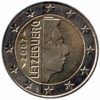 (2007) Монета Люксембург 2007 год 2 евро "Великий герцог Анри"  Биметалл  UNC