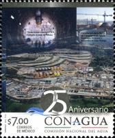 (№2014-3820) Марка Мексика 2014 год "25-летию сайт conagua", Гашеная