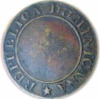 (№1844km1) Монета Доминиканская Республика 1844 год frac14; Real