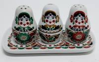 Набор для специй "Матрешки" з-д Вербилки, фарфор, СССР, новый
