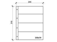 Листы для открыток и бон КЛФ-4Г,  на 4 ячейки, 10шт. Россия, #2453104