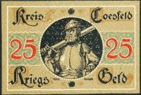 (№1919) Банкнота Германия 1919 год "25 Pfennig"