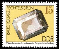 (1974-107) Марка Германия (ГДР) "Раухтопаз"    Минералы III Θ