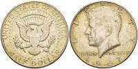 (1967) Монета США 1967 год 50 центов  2. Серебро, 400 Кеннеди Серебро Ag 400  XF