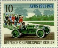 (1971-025) Марка Германия (ФРГ) "Опель (1921)"    Автогонка AVUS III O