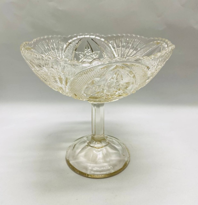 Фруктовница на ножке, хрусталь, СССР
