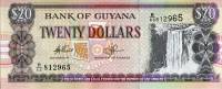 Банкнота Гайана 2010 год 20 долларов Водопад Кайетур   UNC