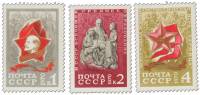 (1970-079-81) Серия Набор марок (3 шт) СССР     Пионеры Советской страны III O