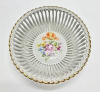 Конфетница корзинка, мейсенский букет, фарфор, Тюрингия, Германия