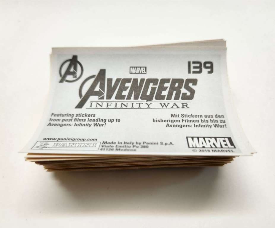 Наклейки 100 штук Marvel Avengers Марвел Мстители Panini