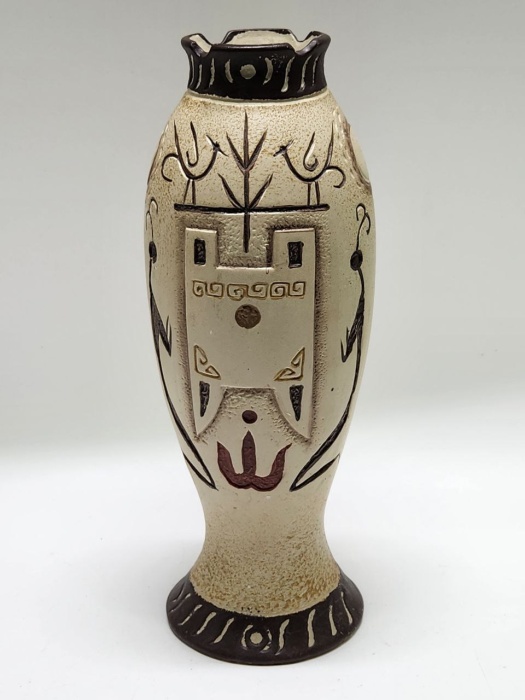 Ваза керамика в этническом стиле высота 28 см