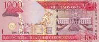(№2010P-180c) Банкнота Доминиканская Республика 2010 год "1,000 Pesos Oro"