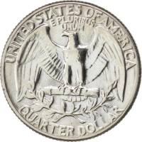 (1968d) Монета США 1968 год 25 центов  2. Медно-никелевый сплав Джордж Вашингтон  XF