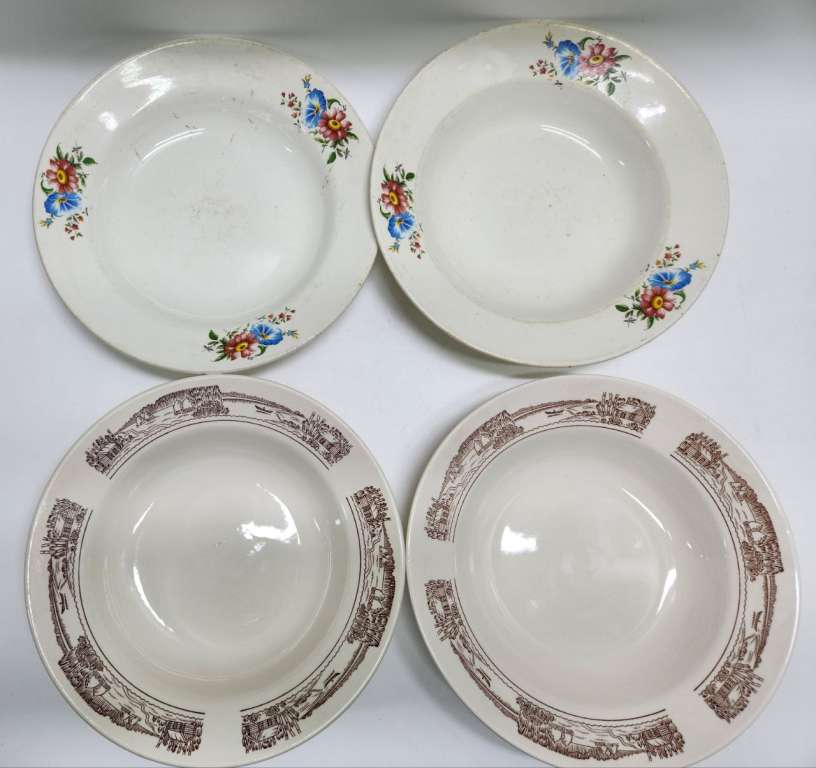 Тарелки суповые столовые 17 штук разные