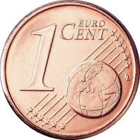 (2003) Монета Италия 2003 год 1 цент   Сталь, покрытая медью  UNC
