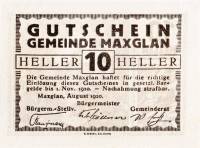 (№1920) Банкнота Австрия 1920 год "10 Heller"