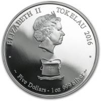 () Монета Токелау 2016 год 5 доллара ""  Биметалл (Серебро - Ниобиум)  UNC