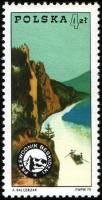 (1975-022) Марка Польша "Бескидские горы"    100-летие Организации горных гидов: туризм в Польше III