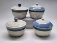 Сахарницы - масленки вазочки с крышками фарфор СССР винтаж 4 штуки